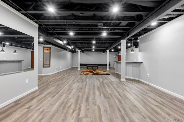 1249 Lasalle Rd, Canton, MI 48187 - finished basement with wood finished floors
