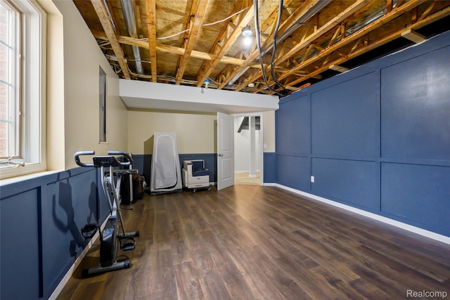 1249 Lasalle Rd, Canton, MI 48187 - basement featuring wood finished floors and a decorative wall