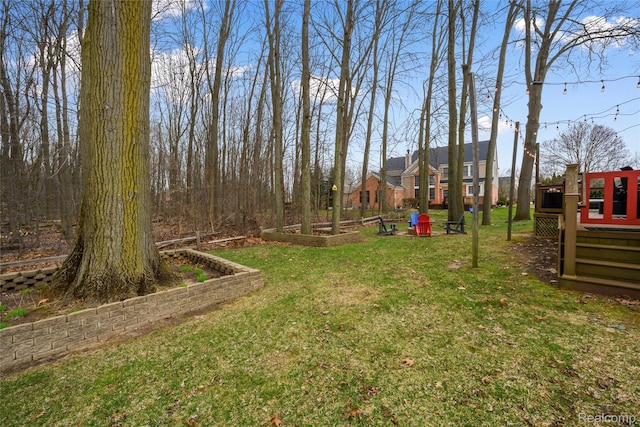 1249 Lasalle Rd, Canton, MI 48187 - view of green lawn featuring a deck
