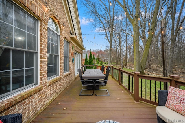 1249 Lasalle Rd, Canton, MI 48187 - wooden deck with outdoor dining area