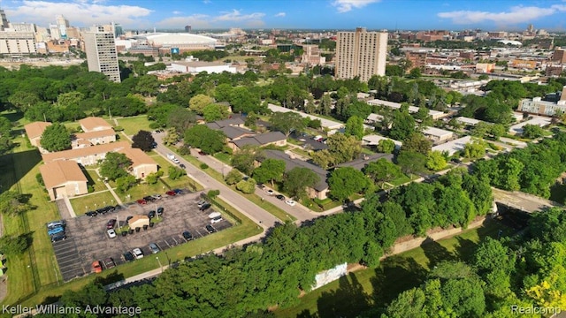 1565CHERBONEAU Cherboneau Pl Unit 52, Detroit, MI 48207 - aerial view of property and surrounding area featuring nearby urban area