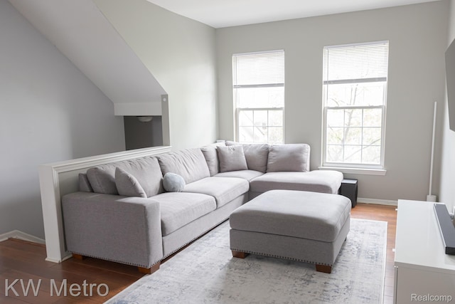 25493 Saint James, Southfield, MI 48075 - living area featuring wood finished floors and baseboards