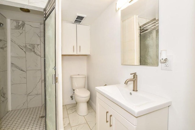 6604 E H Ave, Kalamazoo, MI 49048 - full bath with marble finish flooring, vanity, and a marble finish shower