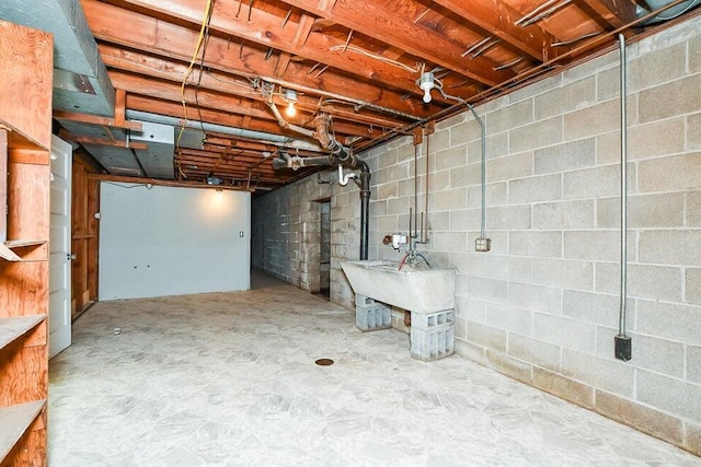 6604 E H Ave, Kalamazoo, MI 49048 - unfinished below grade area with a sink
