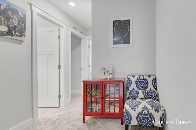 605 Bedford Falls Dr, Sparta, MI 49345 - living area featuring carpet and recessed lighting