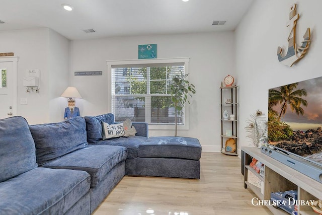 605 Bedford Falls Dr, Sparta, MI 49345 - living area with light wood-type flooring, healthy amount of natural light, and recessed lighting