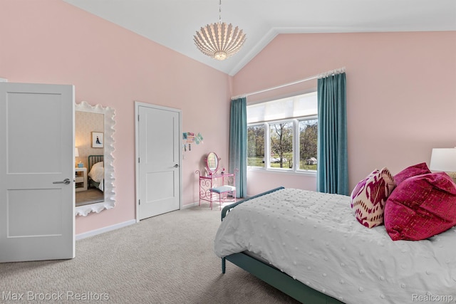 9239 Silverside, South Lyon, MI 48178 - carpeted bedroom with baseboards and high vaulted ceiling