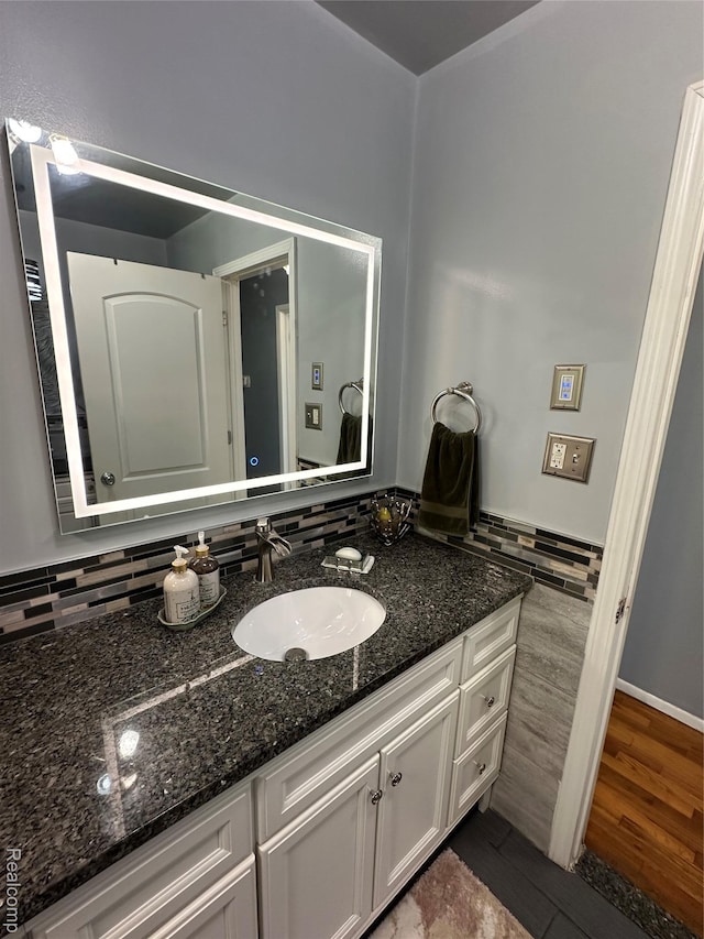 32302 Ryan Rd, Warren, MI 48092 - bathroom with vanity and tile walls