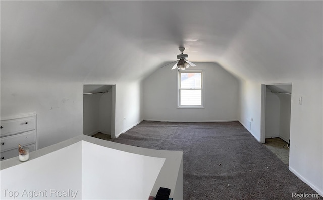 19461 Fenmore St, Redford, MI 48235 - bonus room featuring carpet, ceiling fan, and lofted ceiling