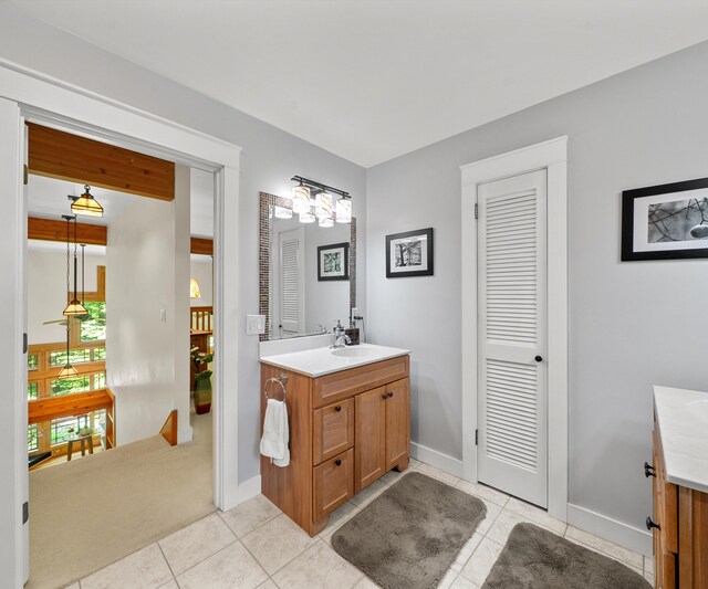 928 Curtis Rd, Quincy, MI 49082 - full bath featuring vanity and tile patterned floors