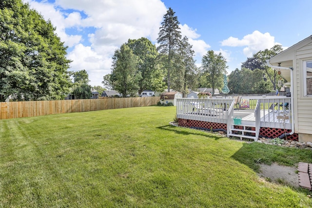 2606 S Saint Anthony St, Jackson, MI 49203 - view of yard with a wooden deck