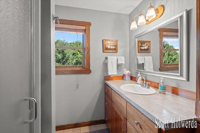 6311 142nd Ave, Holland, MI 49423 - bathroom featuring vanity and baseboards