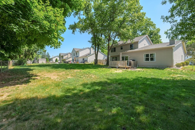 7154 Sandpiper St, Portage, MI 49024 - view of yard featuring a wooden deck