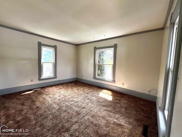1412 Summit St, Owosso, MI 48867 - carpeted spare room featuring ornamental molding