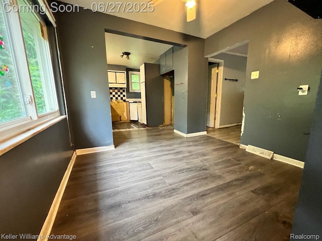 12 Hazel Ave, Pontiac, MI 48341 - spare room featuring dark wood finished floors and ceiling fan