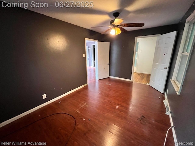 12 Hazel Ave, Pontiac, MI 48341 - unfurnished room with a ceiling fan and wood finished floors