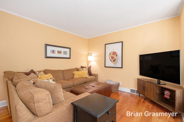 539 Overbrook Ln SE, Grand Rapids, MI 49507 - living area with light wood-style flooring and crown molding