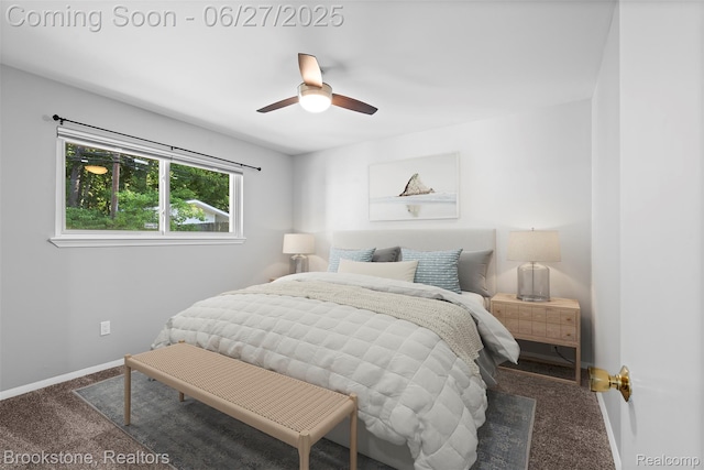 1293 Moulin Ave, Madison Heights, MI 48071 - carpeted bedroom featuring baseboards and a ceiling fan