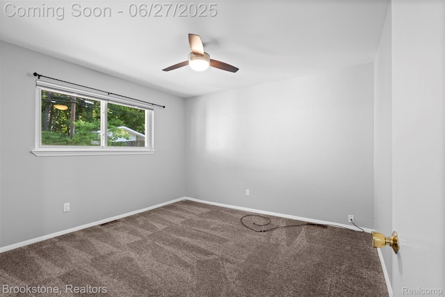 1293 Moulin Ave, Madison Heights, MI 48071 - carpeted empty room featuring ceiling fan and baseboards