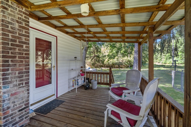 1645 Chlebus St, Jackson, MI 49203 - wooden terrace with a yard