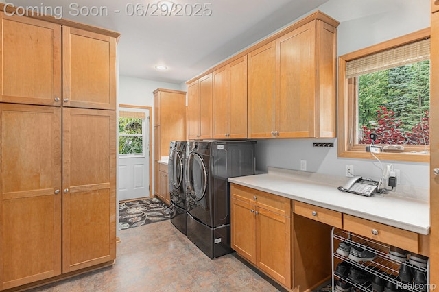 4301 Rolling Acres Dr, Hartland, MI 48353 - washroom with separate washer and dryer and cabinet space