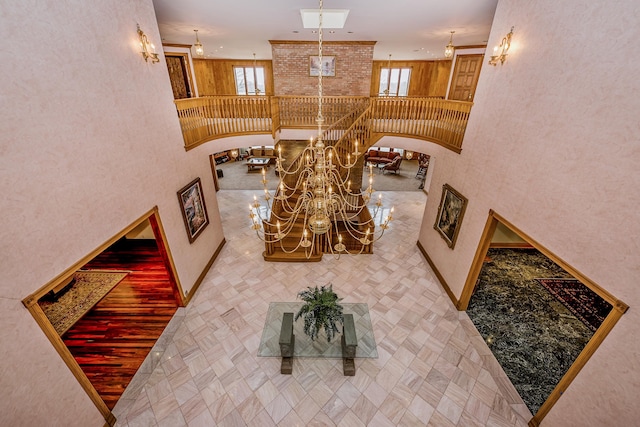 861 S 800 W, Indiana, IN 46341 - living area featuring healthy amount of natural light, a high ceiling, and arched walkways