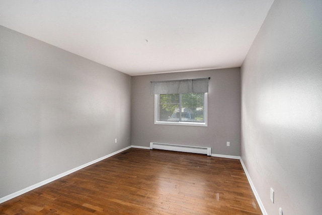 616 Lynn Ave Unit 21, Kalamazoo, MI 49008 - spare room with a baseboard heating unit and wood finished floors