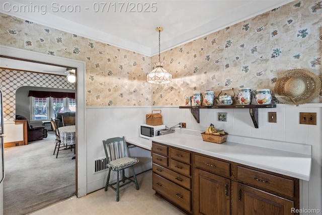 2006 N Connecticut Ave, Royal Oak, MI 48073 - bathroom featuring wallpapered walls and a wainscoted wall