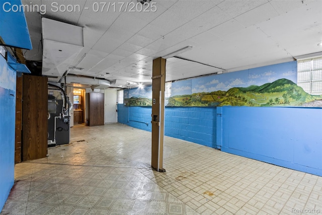 2006 N Connecticut Ave, Royal Oak, MI 48073 - below grade area with tile patterned floors and heating unit