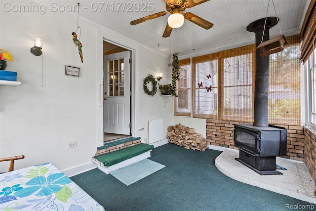 2006 N Connecticut Ave, Royal Oak, MI 48073 - view of patio / terrace featuring a ceiling fan and entry steps