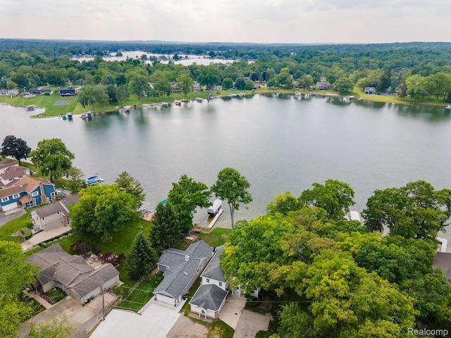 3831 Woodland Dr, Highland, MI 48356 - aerial view of residential area featuring a nearby body of water