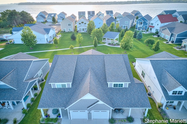675 Terrace Point Dr, Muskegon, MI 49440 - aerial perspective of suburban area featuring a nearby body of water