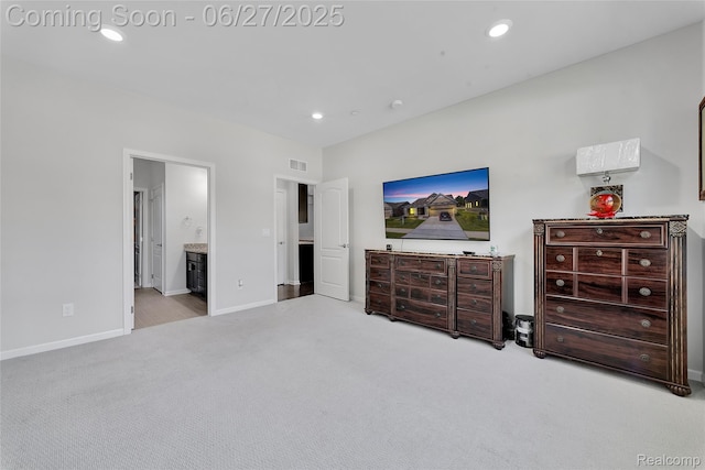 38731 Chasewood Ct, Farmington Hills, MI 48335 - bedroom with carpet flooring, recessed lighting, and ensuite bathroom