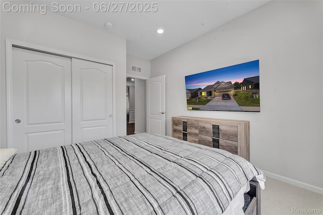 38731 Chasewood Ct, Farmington Hills, MI 48335 - carpeted bedroom with a closet and recessed lighting