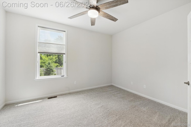 1065 Spring Trail Ct, Brighton, MI 48116 - carpeted spare room featuring plenty of natural light and ceiling fan