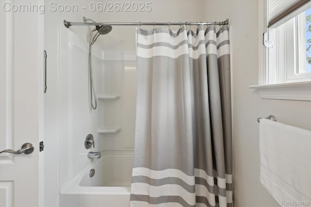 1065 Spring Trail Ct, Brighton, MI 48116 - bathroom featuring shower / bath combo with shower curtain