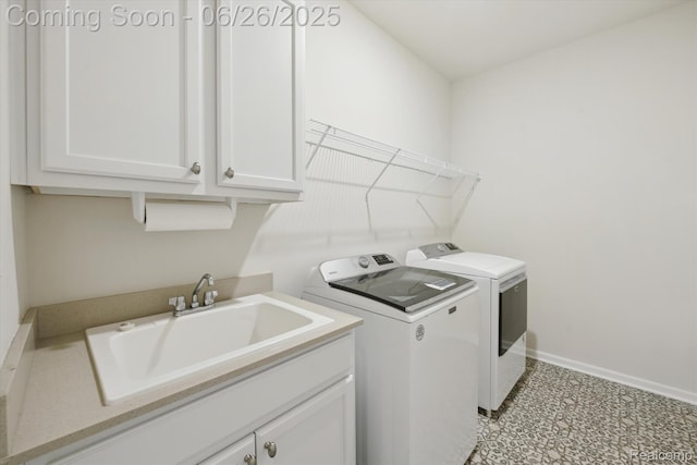 1065 Spring Trail Ct, Brighton, MI 48116 - washroom with washer and clothes dryer, cabinet space, and light floors
