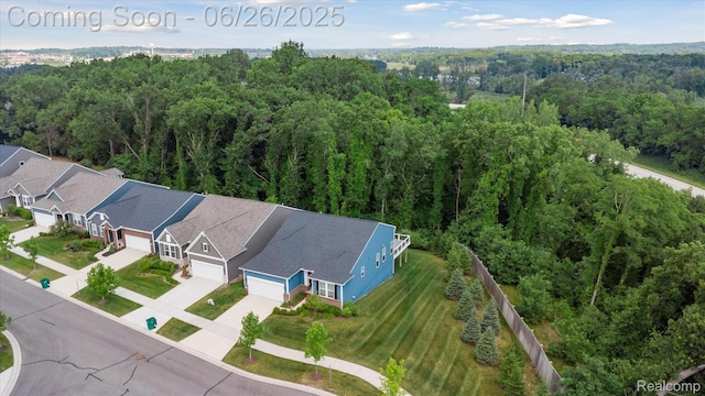 1065 Spring Trail Ct, Brighton, MI 48116 - aerial view of a forest