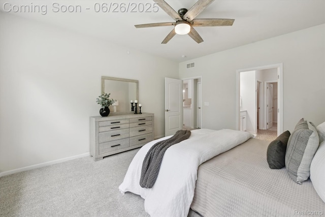 1065 Spring Trail Ct, Brighton, MI 48116 - bedroom featuring light colored carpet and a ceiling fan