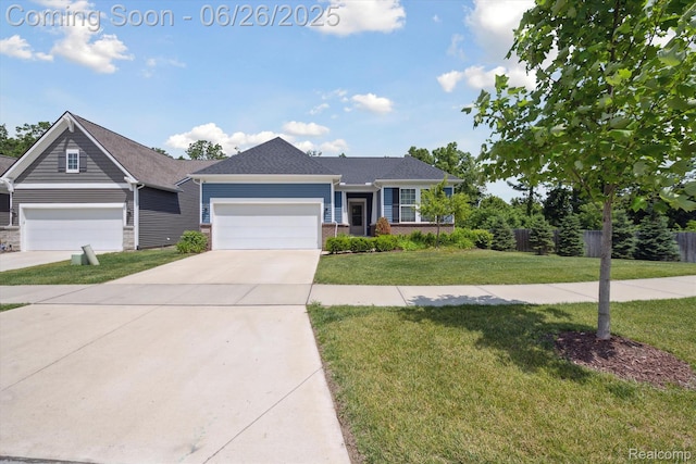 1065 Spring Trail Ct, Brighton, MI 48116 - single story home featuring an attached garage, driveway, and brick siding