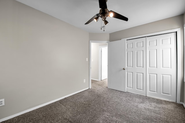 25294 Wiseman St, Roseville, MI 48066 - unfurnished bedroom with carpet, a closet, and a ceiling fan