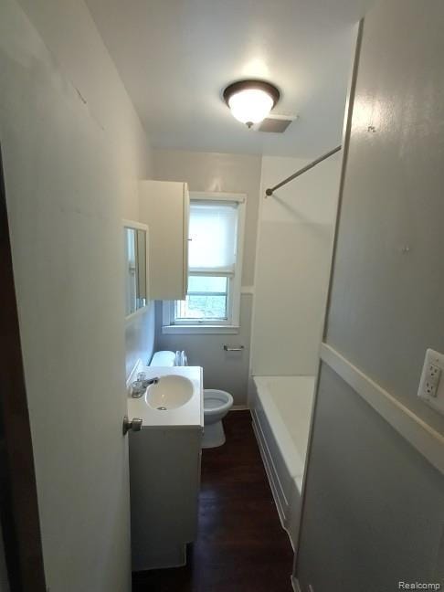 15989 Dalby, Redford, MI 48239 - full bathroom featuring vanity, shower / washtub combination, and wood finished floors