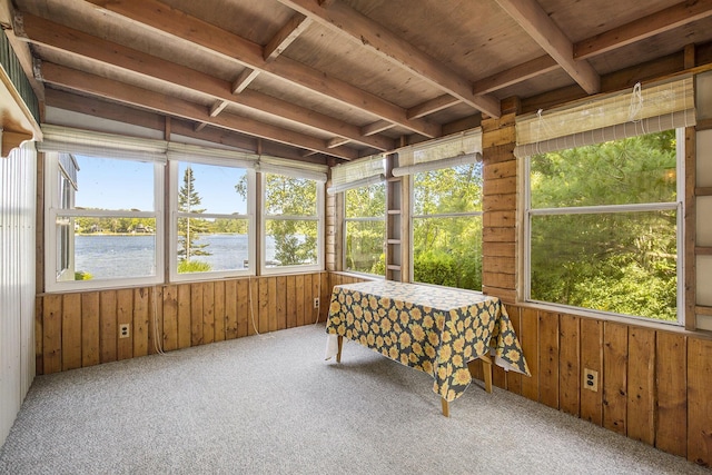 12963 E Englewright Dr, Sand Lake, MI 49343 - sunroom / solarium with a water view and healthy amount of natural light