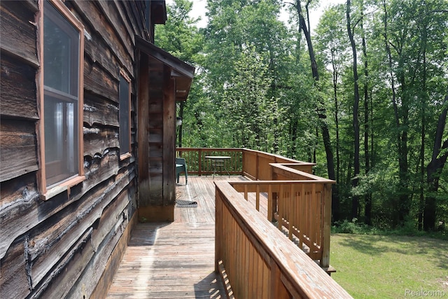 320 Nancy Bird Ln, Clarkston, MI 48371 - wooden deck with a lawn