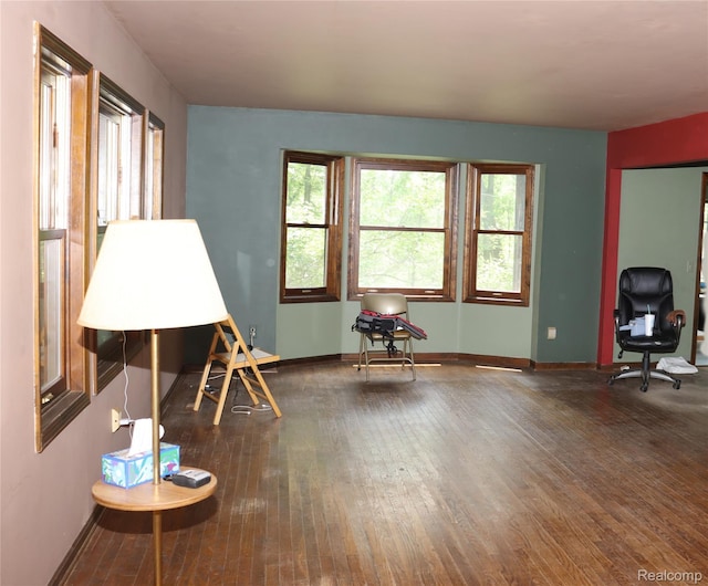 320 Nancy Bird Ln, Clarkston, MI 48371 - sitting room featuring wood-type flooring and baseboards