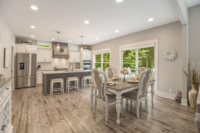 3479 Jeffrey Spur, Hamilton, MI 49419 - dining room featuring light wood finished floors and recessed lighting