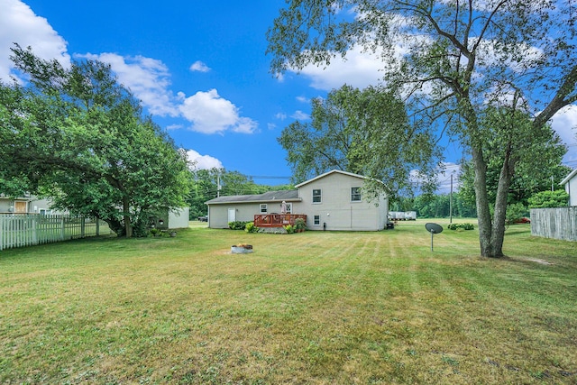 310 W 4th St, Lawton, MI 49065 - view of yard with a deck
