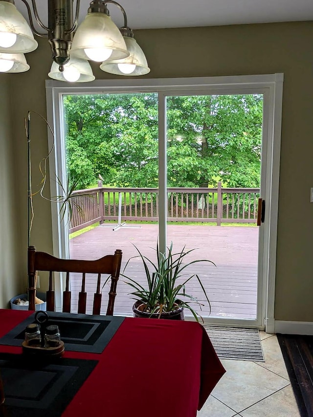 6766 Poplar Dr, Ypsilanti, MI 48197 - tiled dining space with healthy amount of natural light