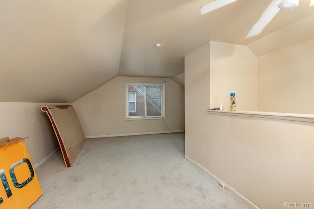 11358 Asbury Park, Detroit, MI 48205 - additional living space with lofted ceiling, carpet floors, and ceiling fan