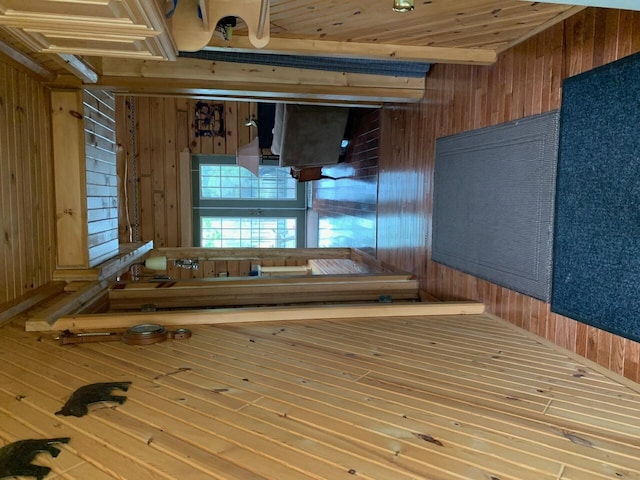 5093 E County Line Rd, Michigan, MI 49411 - empty room with wood walls